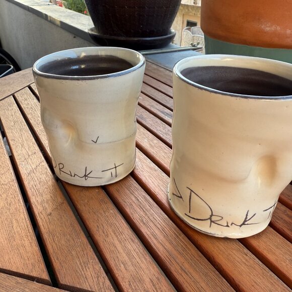 Handcrafted Z Pots Ceramic Mugs Set Of 3 - Picture 7 of 8